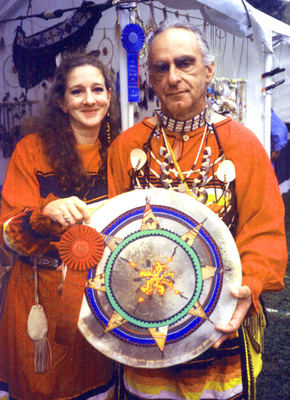 Painted Native American Drum The Drum People at Native American Powwow