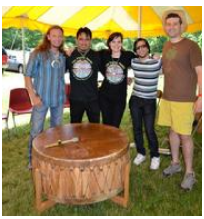 Native American Powwow Drum The Flying Seeds play Native American Powwow drum The Drum People