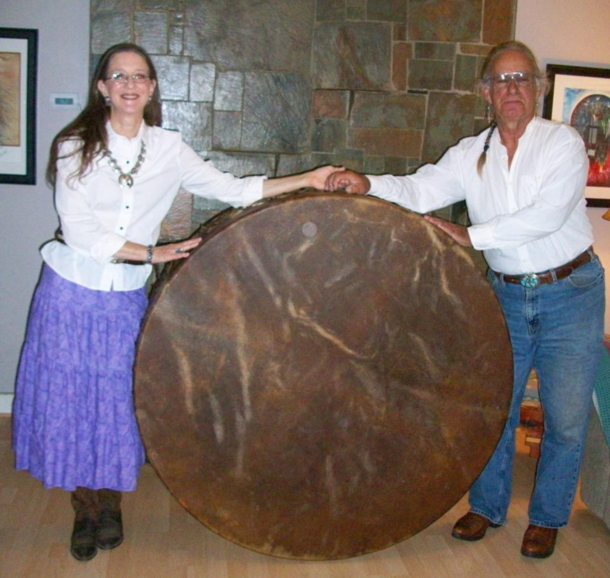 Huge Native American Powwow Drum Largest Native American Powwow Drum built by The Drum People