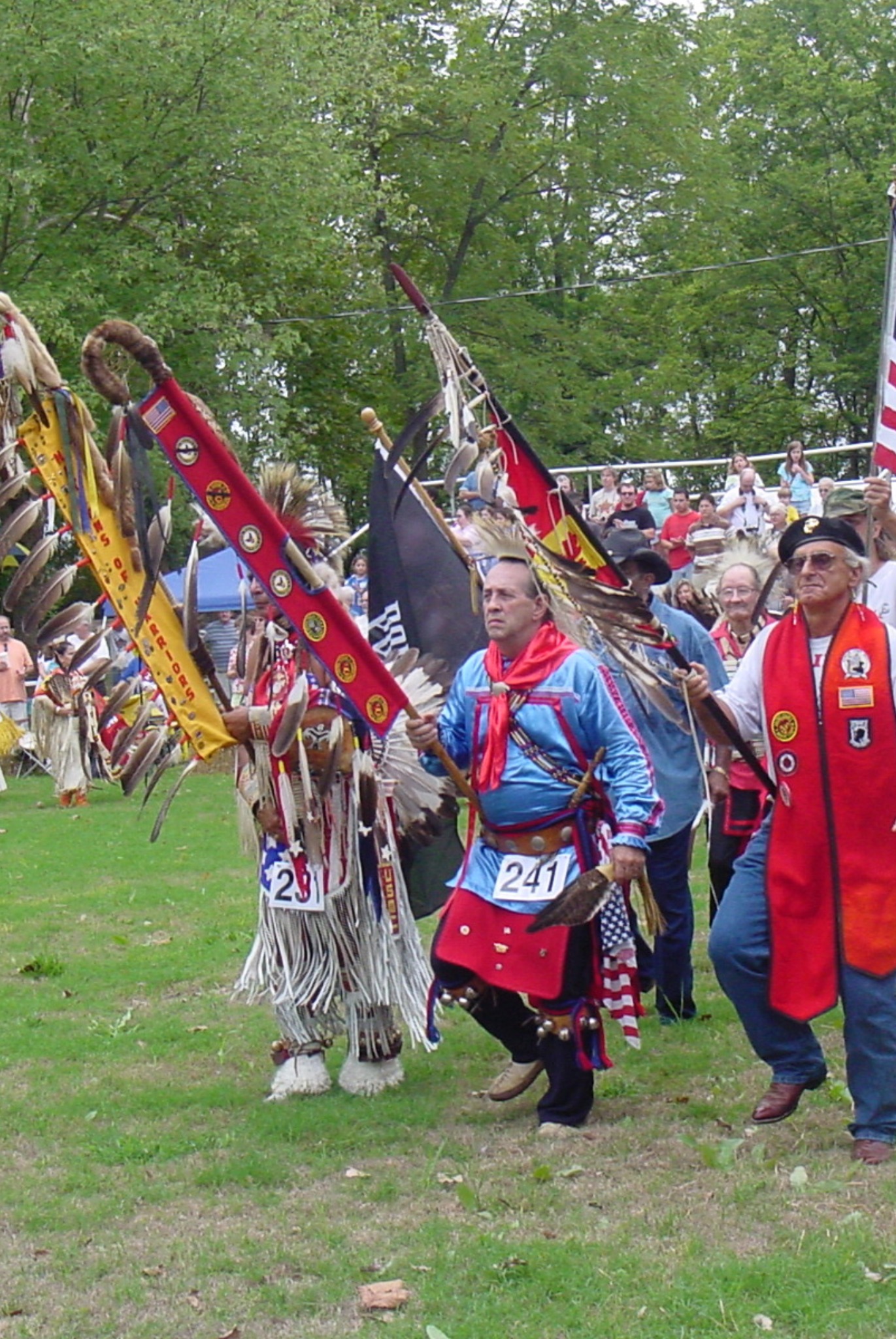 Hopkinsville Native American Powwow Grand Entry Keith Little Badger and Veterans Keith Little Badger participates in Powwow Grand Entry with Veterans