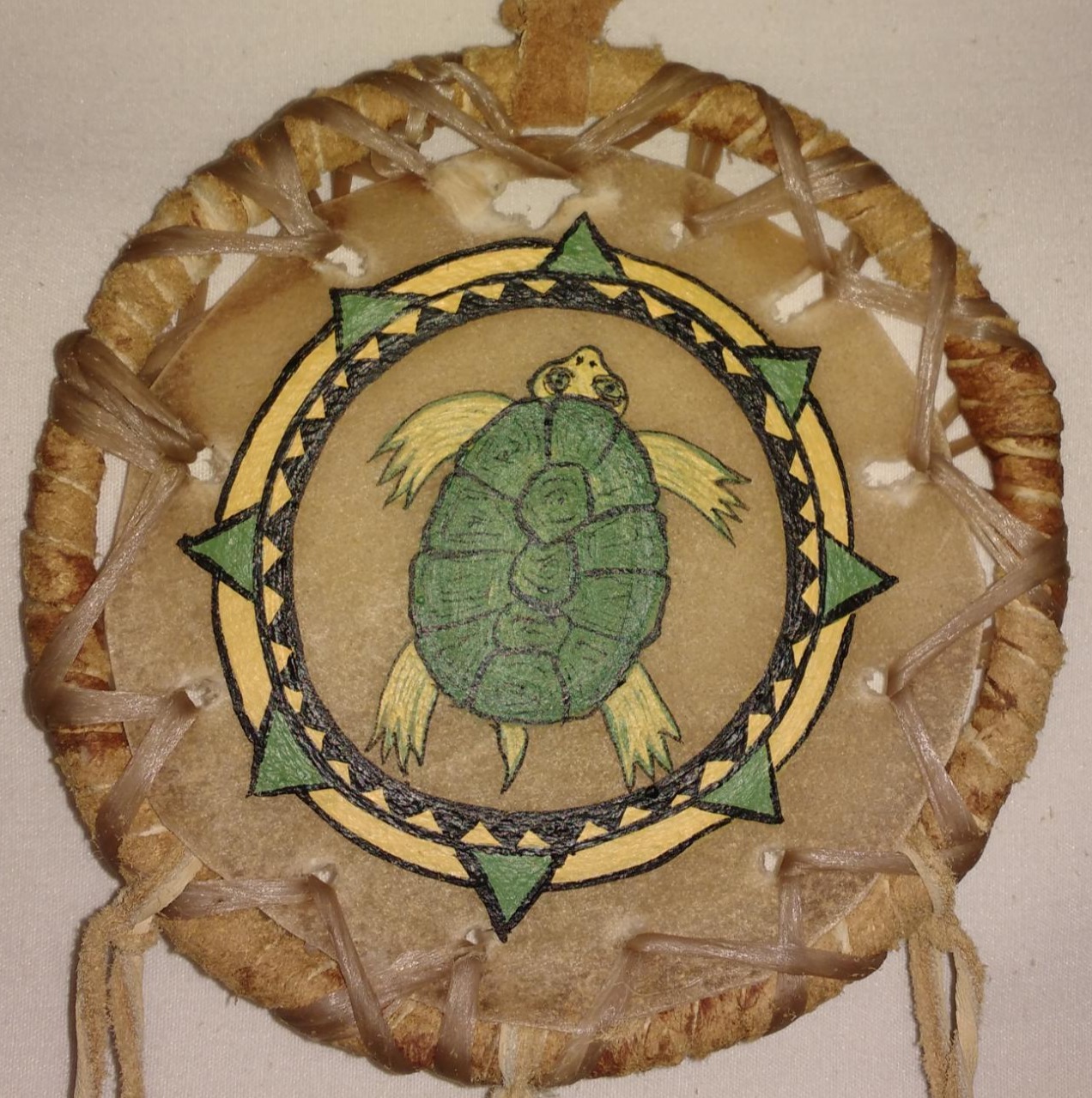 TotemAnimalTurtle.jpg Hand Painted Mini Totem Animal Shields by The Drum People