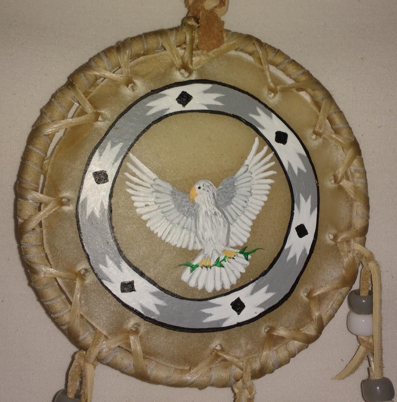 TotemAnimalDove.jpg Hand Painted Mini Totem Animal Shields by The Drum People