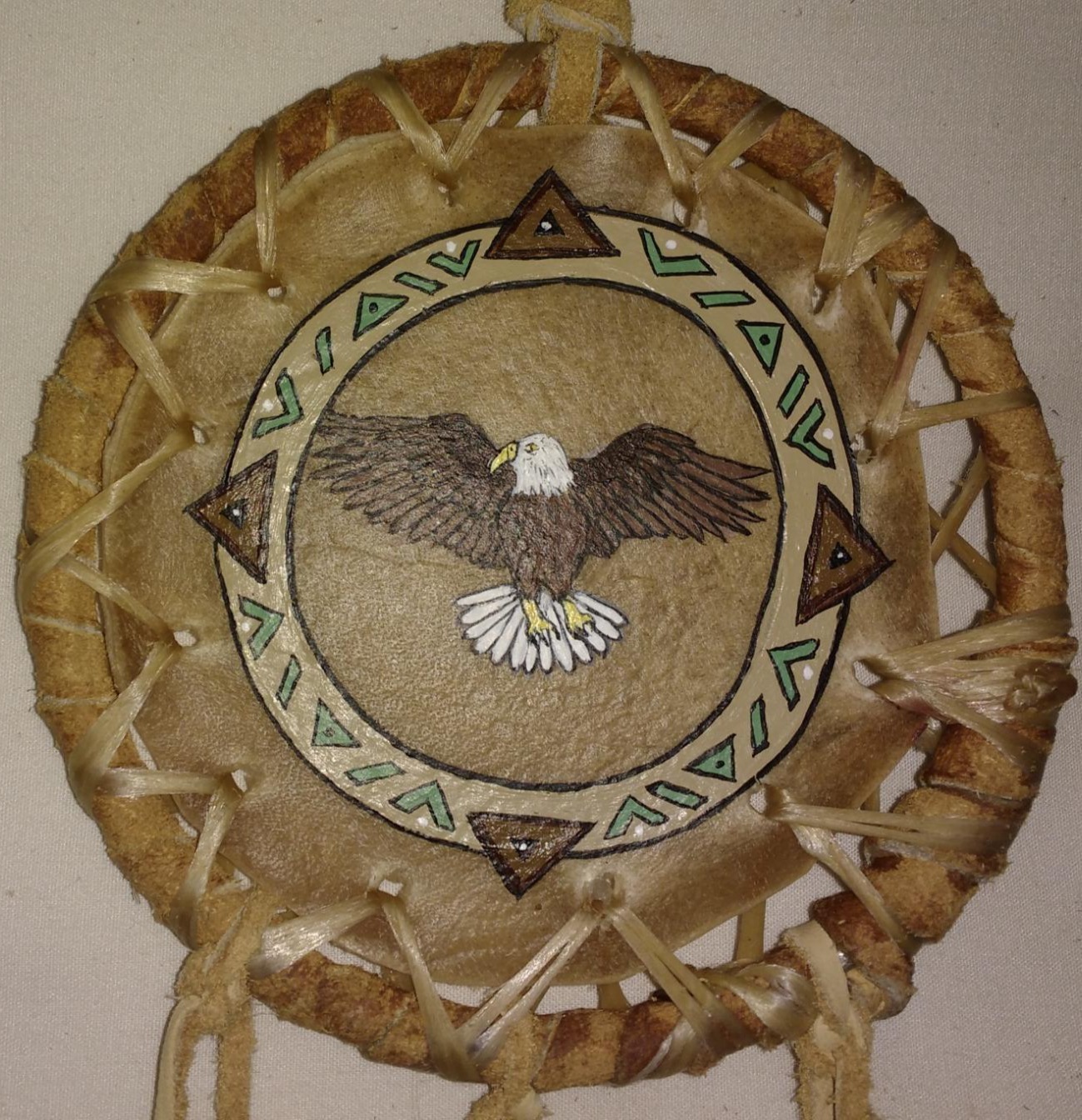 Eagle Totem Animal Hand Painted Mini Totem Animal Shields by The Drum People